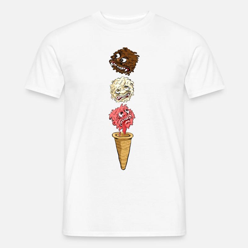 Monster Eis - Männer T-Shirt - Weiß