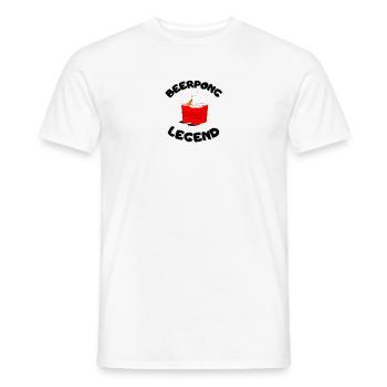 Beerpong Légende - T-shirt homme - blanc - Devant - AI Model Male 178 dark (178cm)