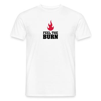 Feel The Burn (Flame) - Männer T-Shirt - Weiß - Vorne - AI Model Male 178 dark (178cm)