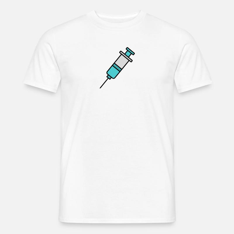 Spritze | Pro Impfung & Wissenschaft Statement - Männer T-Shirt - Weiß