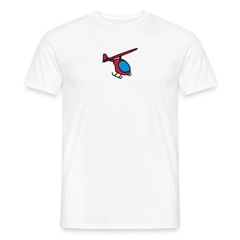 Helicopter helicopter toy baby child - Men's T-Shirt - white - Front - AI Model Male 178 dark (178cm)