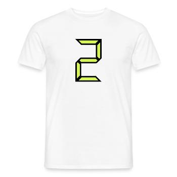 2 JAHRE. 2. JUBILÄUM. GEBURTSTAG 2 JAHRE. 2 - Männer T-Shirt - Weiß - Vorne - AI Model Male 178 dark (178cm)