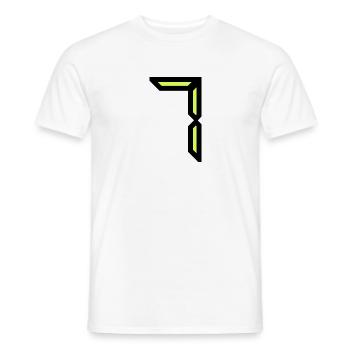 7. BIRTHDAY. HAPPY BIRTHDAY - Men's T-Shirt - white - Front - AI Model Male 178 dark (178cm)