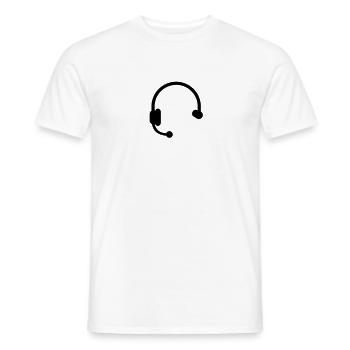 Headset Casque - T-shirt homme - blanc - Devant - AI Model Male 178 dark (178cm)