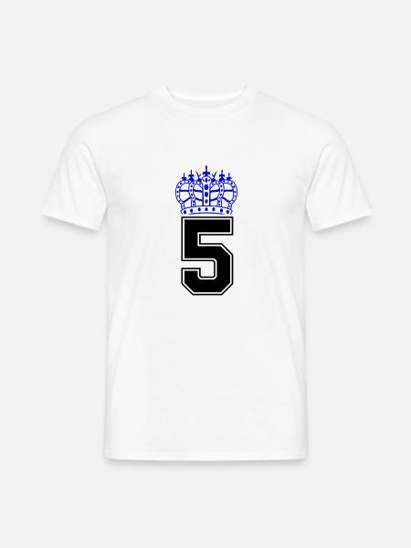 5 krone - Männer T-Shirt - Weiß
