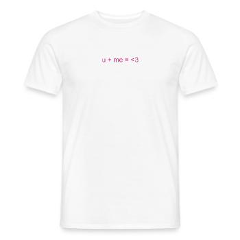 u + me = <3 - Männer T-Shirt - Weiß - Vorne - AI Model Male 178 dark (178cm)