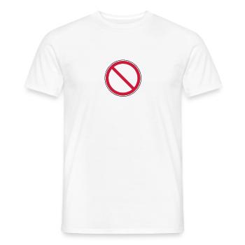 prohibition_sign - Men's T-Shirt - white - Front - AI Model Male 178 dark (178cm)
