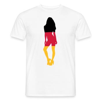 Germany Fan Girl - Men's T-Shirt - white - Front - AI Model Male 178 dark (178cm)