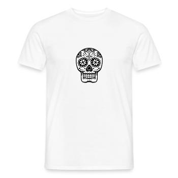 Tête de mort - T-shirt homme - blanc - Devant - AI Model Male 178 dark (178cm)
