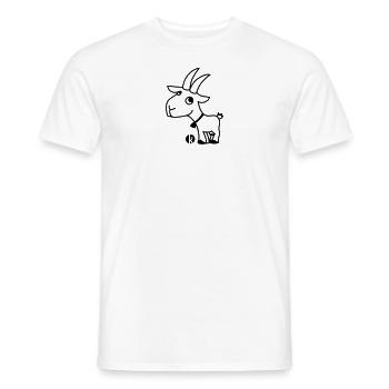 Ziege - Goat - Männer T-Shirt - Weiß - Vorne - AI Model Male 178 dark (178cm)
