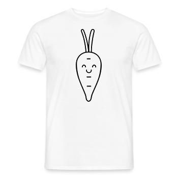 Carrot - Men's T-Shirt - white - Front - AI Model Male 178 dark (178cm)