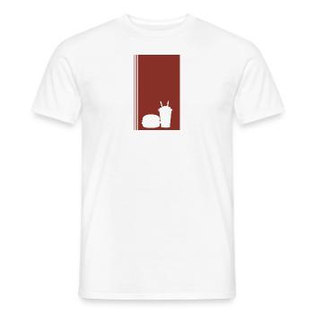 Fast Food Food Food Truck Burgers - Men's T-Shirt - white - Front - AI Model Male 178 dark (178cm)
