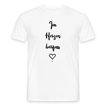 Im Herzen barfuss - Männer T-Shirt - Weiß - Vorne - AI Model Male 178 dark (178cm)