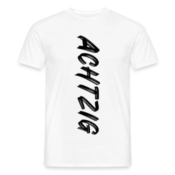 80. Geburtstag / Achtzig / 80 - Männer T-Shirt - Weiß - Vorne - AI Model Male 178 dark (178cm)