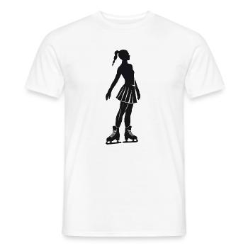 Eis Figure Skater  - Cool Silhouette Logo - Männer T-Shirt - Weiß - Vorne - AI Model Male 178 dark (178cm)