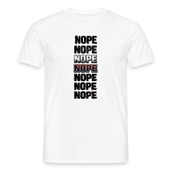 Nein, Neon-Glitch-Textstack - Männer T-Shirt - Weiß - Vorne - AI Model Male 178 dark (178cm)
