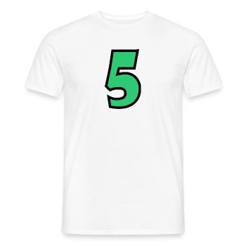 5. JUBILÄUM. 5 JAHRE. 5. JUBILÄUM - Männer T-Shirt - Weiß - Vorne - AI Model Male 178 dark (178cm)
