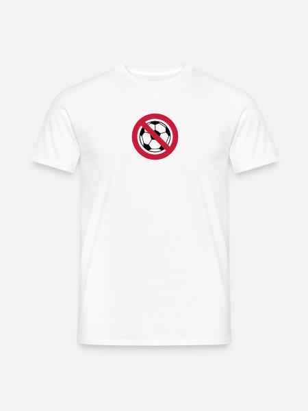 Anti Fußball - Männer T-Shirt - Weiß