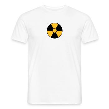 Radio Active Logo X2 UK - Men's T-Shirt - white - Front - AI Model Male 178 dark (178cm)