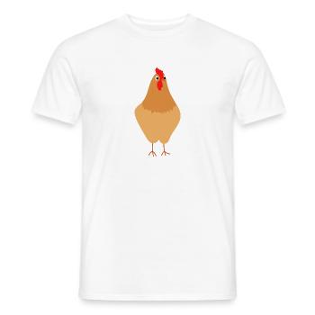 Cute Scary Chicken - Gift Idea - Men's T-Shirt - white - Front - AI Model Male 178 dark (178cm)
