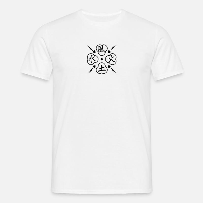 Vier Elemente / 4 elements (1c) - Men's T-Shirt - white