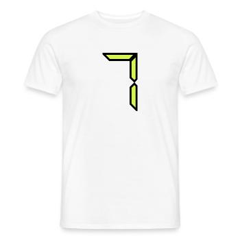 7 YEARS. 7th ANNIVERSARY. BIRTHDAY 7 YEARS. 7 - Men's T-Shirt - white - Front - AI Model Male 178 dark (178cm)