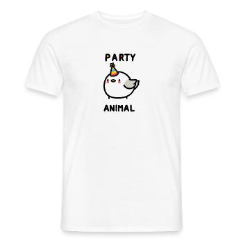 Fête Mer du Nord Mouette Oiseau Fête Chapeau Anniversaire Célébration - T-shirt homme - blanc - Devant - AI Model Male 178 dark (178cm)