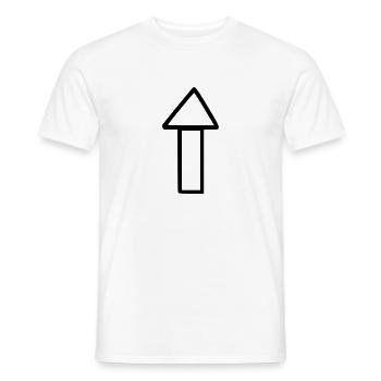 Pfeil Zeichnung Skizze schwarz - Männer T-Shirt - Weiß - Vorne - AI Model Male 178 dark (178cm)