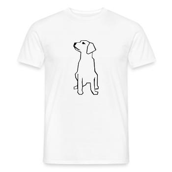 Hund - Männer T-Shirt - Weiß - Vorne - AI Model Male 178 dark (178cm)