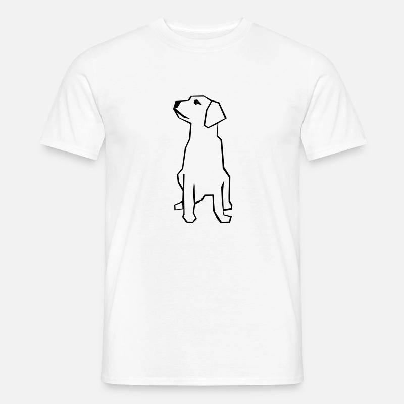 Hund - Männer T-Shirt - Weiß