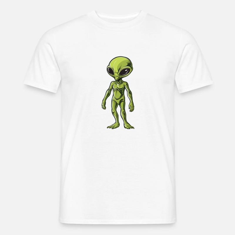 Kleiner Alien - Männer T-Shirt - Weiß