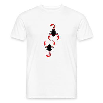 scorpion - T-shirt homme - blanc - Devant - AI Model Male 178 dark (178cm)