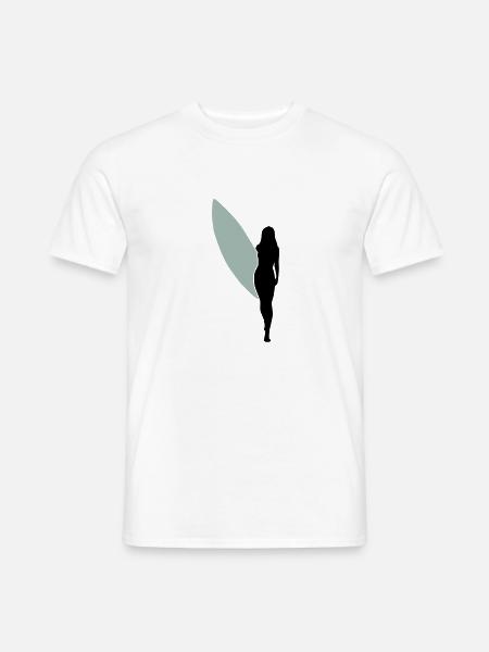 surfgirlshape1 - Männer T-Shirt - Weiß