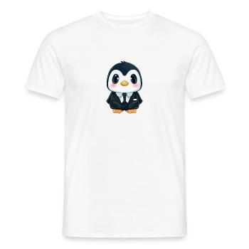 Cute Penguin - Men's T-Shirt - white - Front - AI Model Male 178 dark (178cm)