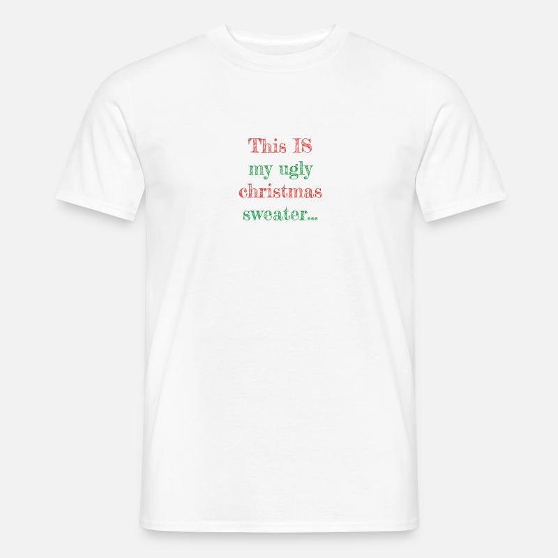 Hässlicher Weihnachtspullover - Männer T-Shirt - Weiß