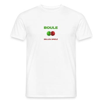 With my balls Petanque Boule Boule player - Men's T-Shirt - white - Front - AI Model Male 178 dark (178cm)