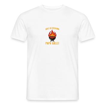 Dad Grills Barbecue Season Barbecue BBQ Grill Grilling - Men's T-Shirt - white - Front - AI Model Male 178 dark (178cm)