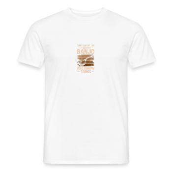 C’est ce que je fais Joueur de Banjo Country Bluegrass - T-shirt homme - blanc - Devant - AI Model Male 178 dark (178cm)