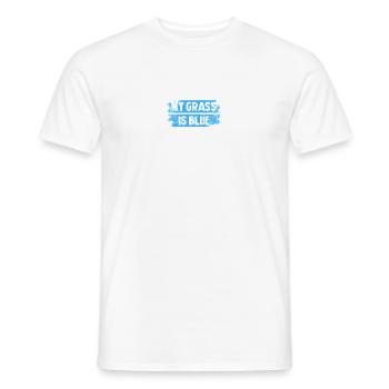 My grass is blue Country Bluegrass Banjo Player - Men's T-Shirt - white - Front - AI Model Male 178 dark (178cm)