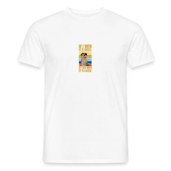 If i win it's skill Petanque Boule Boule Player - Men's T-Shirt - white - Front - AI Model Male 178 dark (178cm)