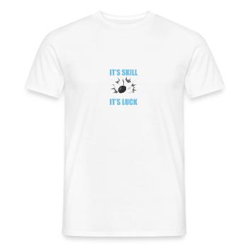 If i win it's skill Kegel Kegler Sportkegler - Men's T-Shirt - white - Front - AI Model Male 178 dark (178cm)