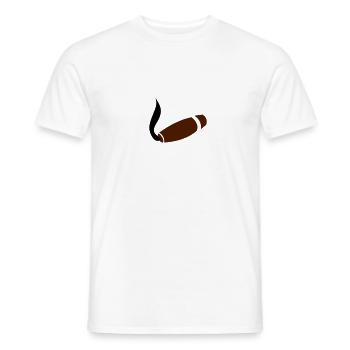 zigarre3 - Männer T-Shirt - Weiß - Vorne - AI Model Male 178 dark (178cm)