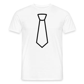 Tie - Men's T-Shirt - white - Front - AI Model Male 178 dark (178cm)