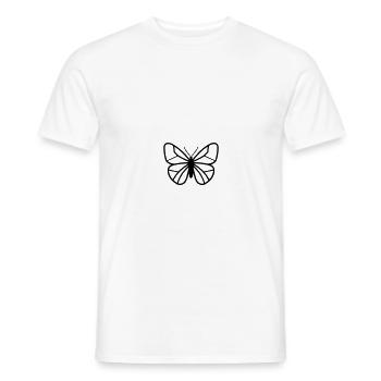 papillon - T-shirt homme - blanc - Devant - AI Model Male 178 dark (178cm)