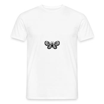 papillon - T-shirt homme - blanc - Devant - AI Model Male 178 dark (178cm)