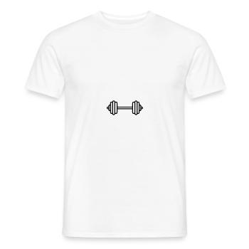 haltère - T-shirt homme - blanc - Devant - AI Model Male 178 dark (178cm)