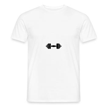 haltère - T-shirt homme - blanc - Devant - AI Model Male 178 dark (178cm)