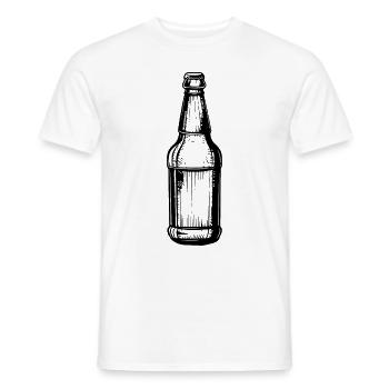 Bouteille de bière Symbole de consommation de bière - T-shirt homme - blanc - Devant - AI Model Male 178 dark (178cm)