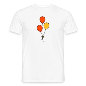 Ballons tricolores - T-shirt homme - blanc - Devant - AI Model Male 178 dark (178cm)