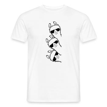 Amis Lama Équipe - T-shirt homme - blanc - Devant - AI Model Male 178 dark (178cm)